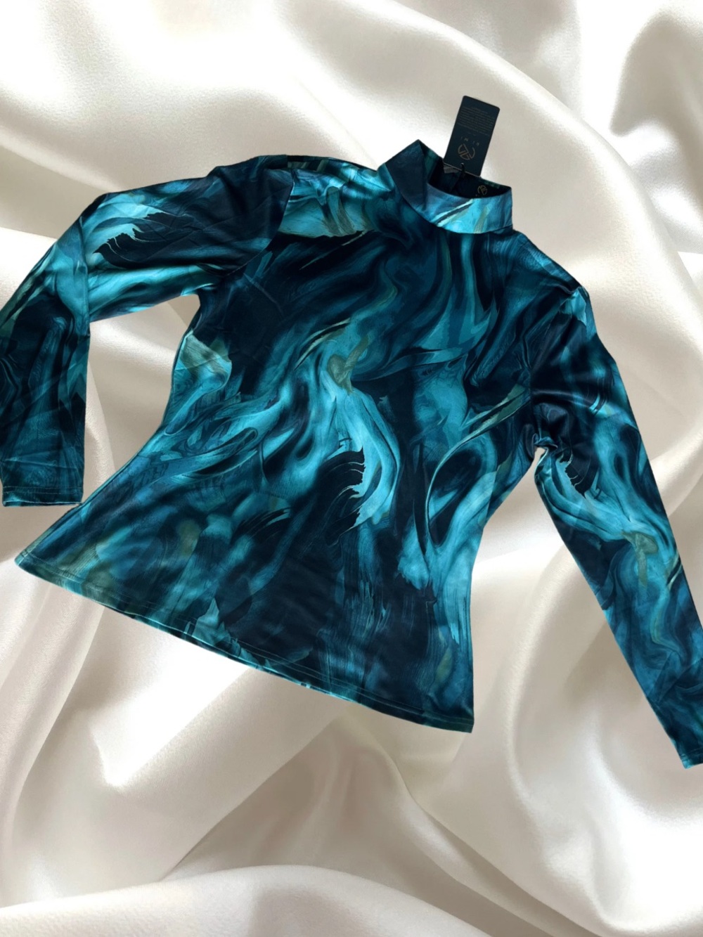 RI MI Blue Long Sleeve Top